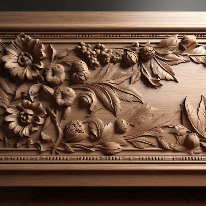 Patterns and decorations (boiserie 2, PATTERN_1246) 3D models for cnc